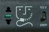 TIL4177: Shaver-Steckdose Hotel - Zwei Netzspannungen 115 V-230 V; Firma...
