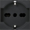 VI120210: Steckdose mit seitlicher Erdung, Typ SCHUKO/Italienisch; Firma...