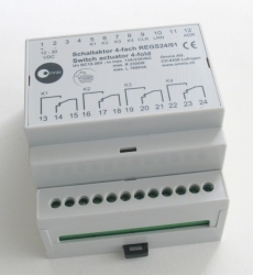 REGS24/01M: Master REG-Schaltaktor, 4-Kanal, je 16A