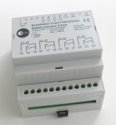REGS24/02M: Master REG-Schaltaktor, 8-Kanal, je 6A